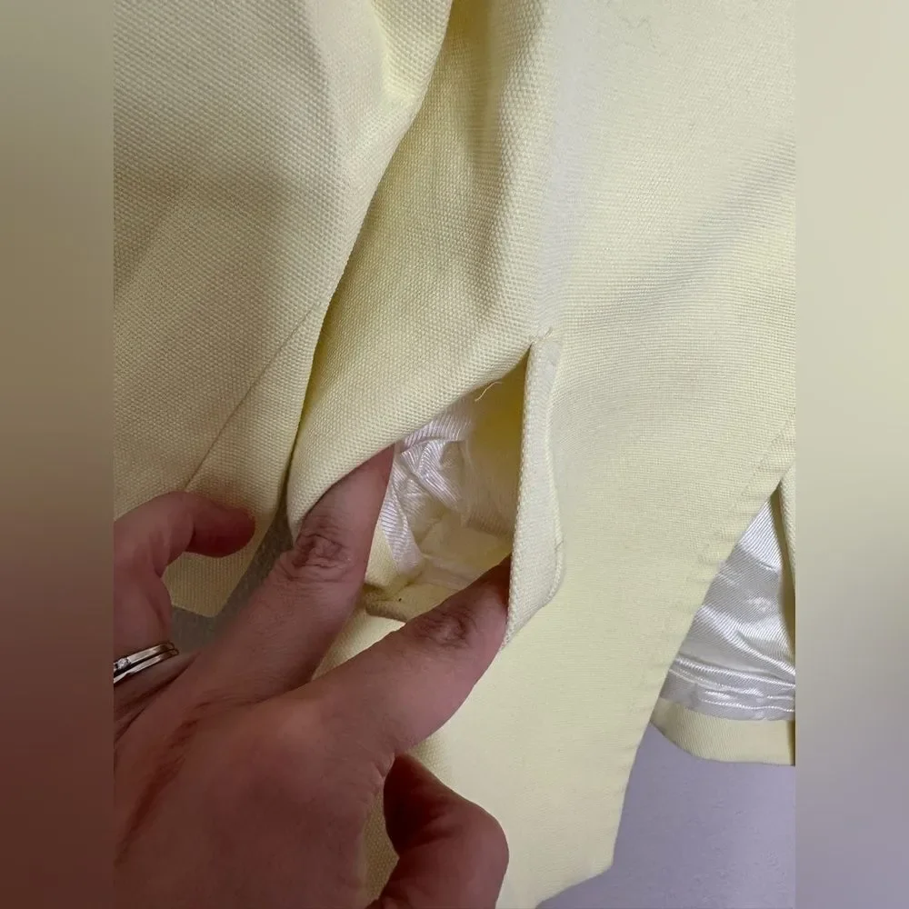 Zara Butter Yellow Cape Coat Sz 5